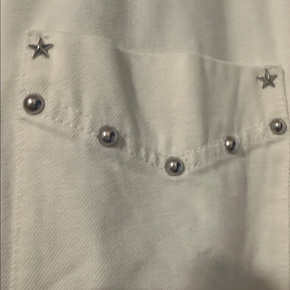 Universal Thread Off-White Studded Shirt Jacket - Picture 3 of 3